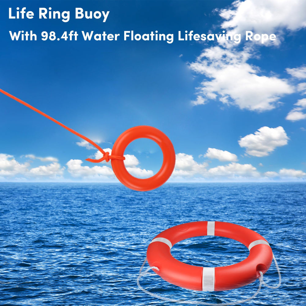 ORLANG life ring in use during simulated rescue showing practical reach benefit