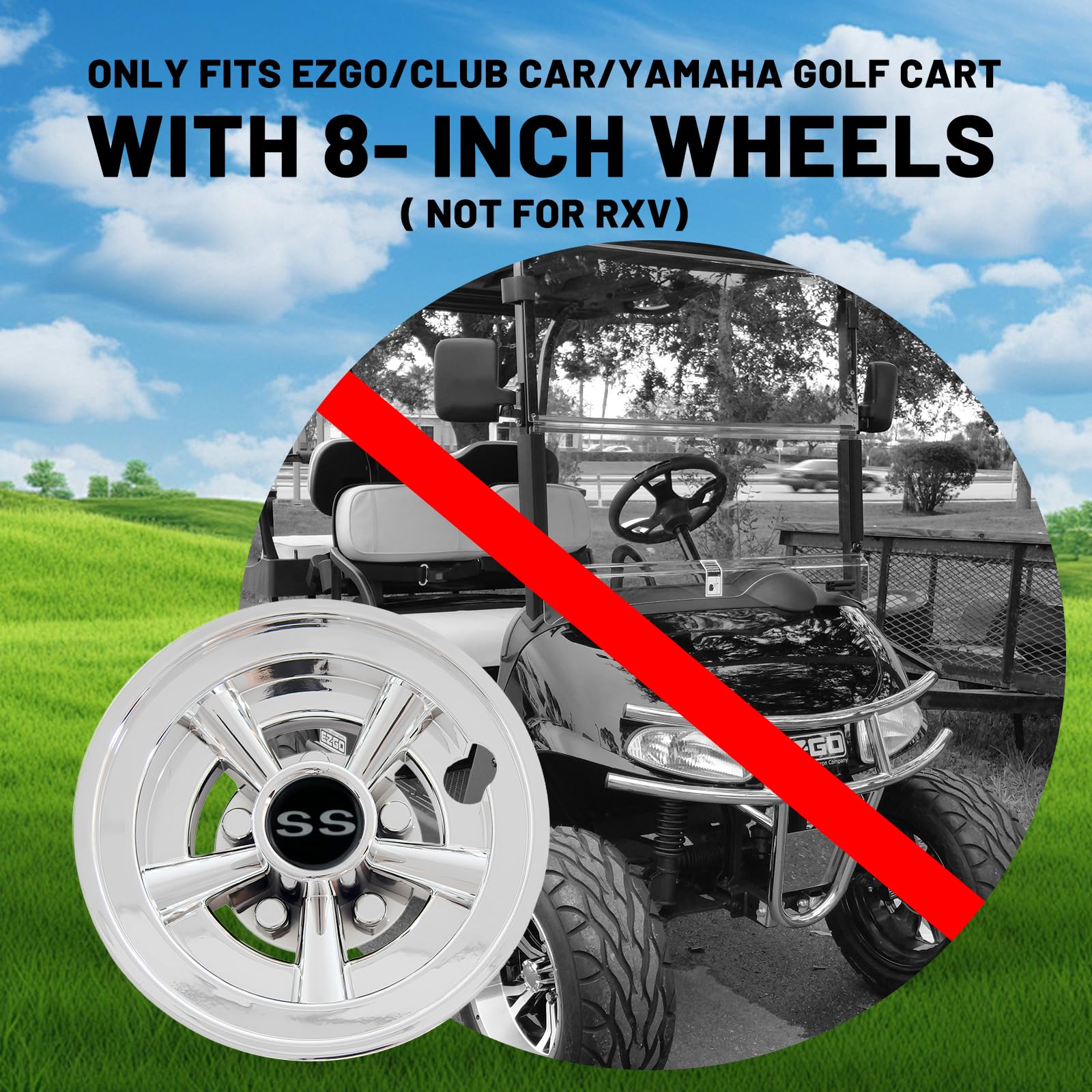 Orle Oko side profile fitted on a cart wheel demonstrating secure, flush fit benefit