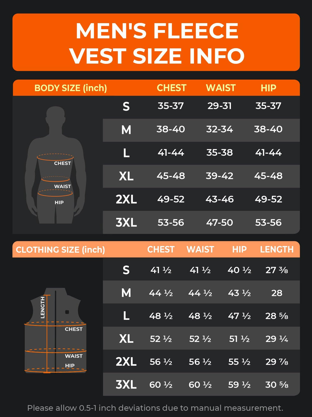 ORORO vest folded in travel bag for packable warmth on trips