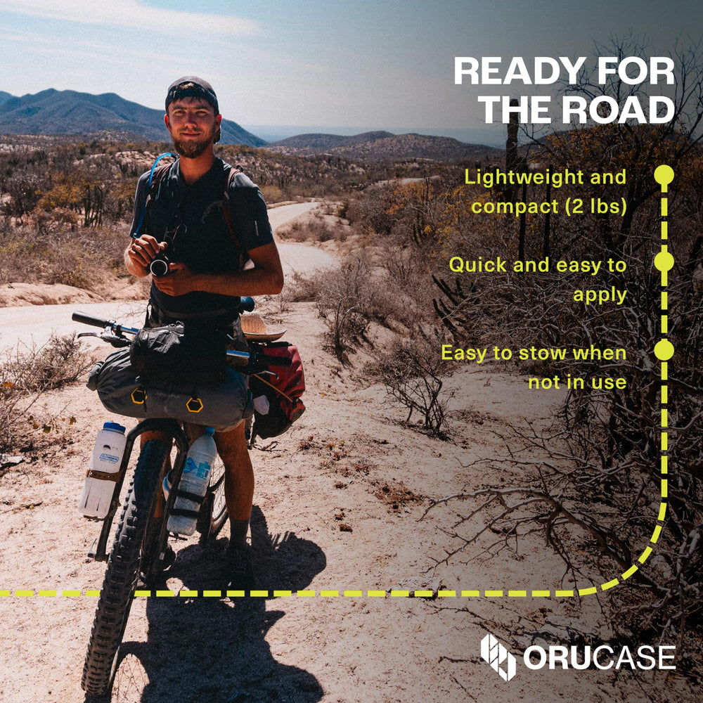 ORUCASE pad next to ruler showing kit scale and easy trimability for fit