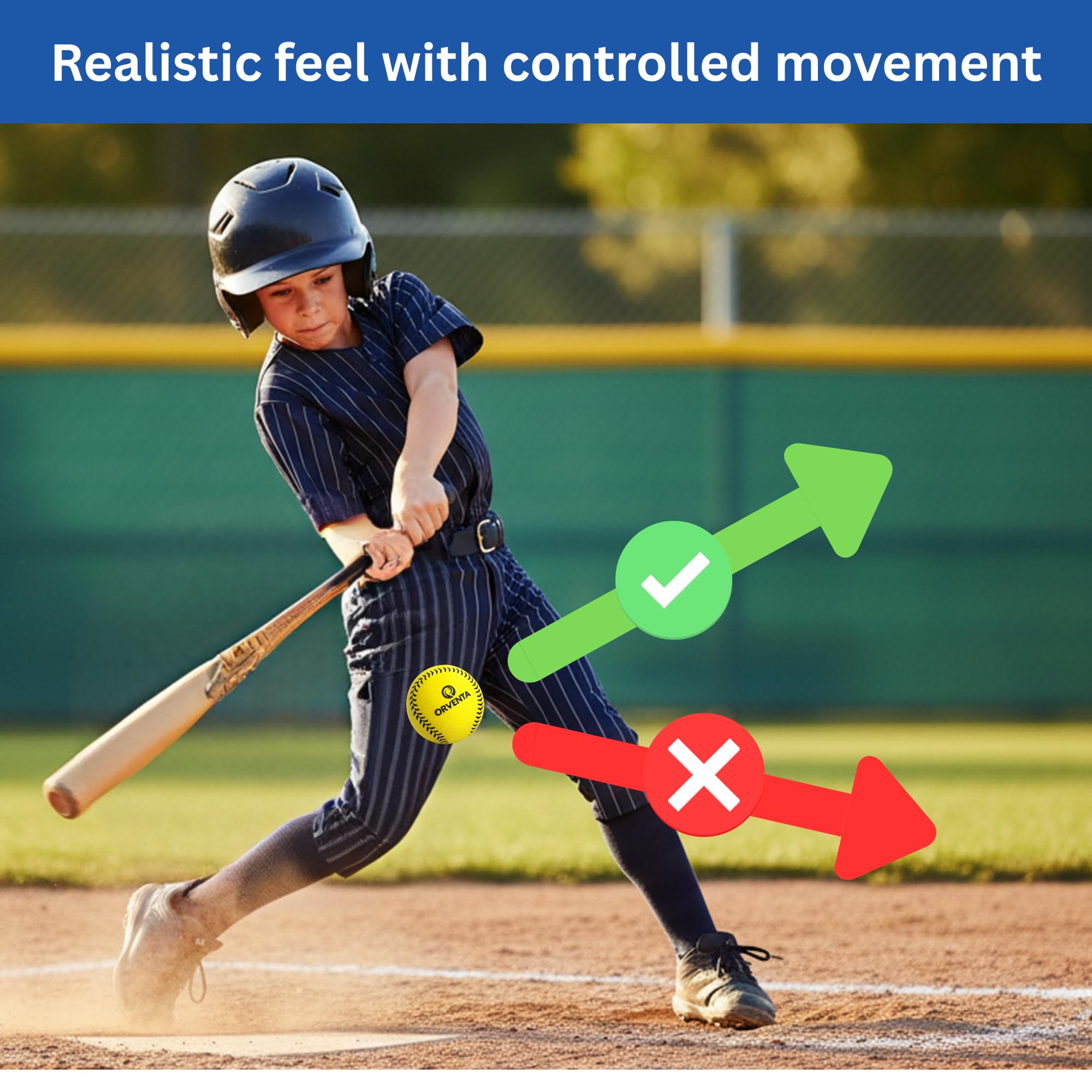 ORVENTA ball in hand mid-throw demonstrating lightweight control and safety