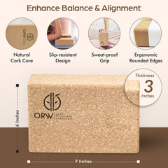 ORW cork block close texture highlighting non-slip grip and durability