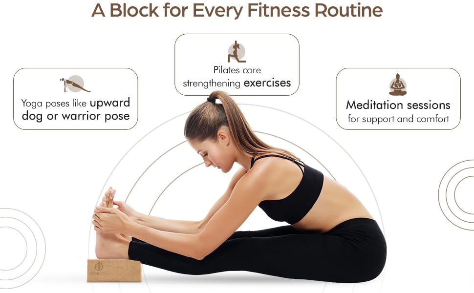 ORW cork block supporting sacrum in restorative pose for comfort