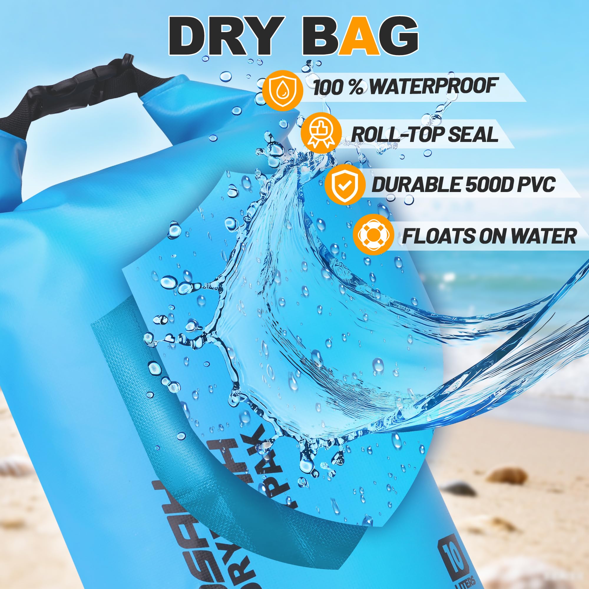 OSAH DRYPAK floating on water illustrating buoyancy and easy retrieval benefit