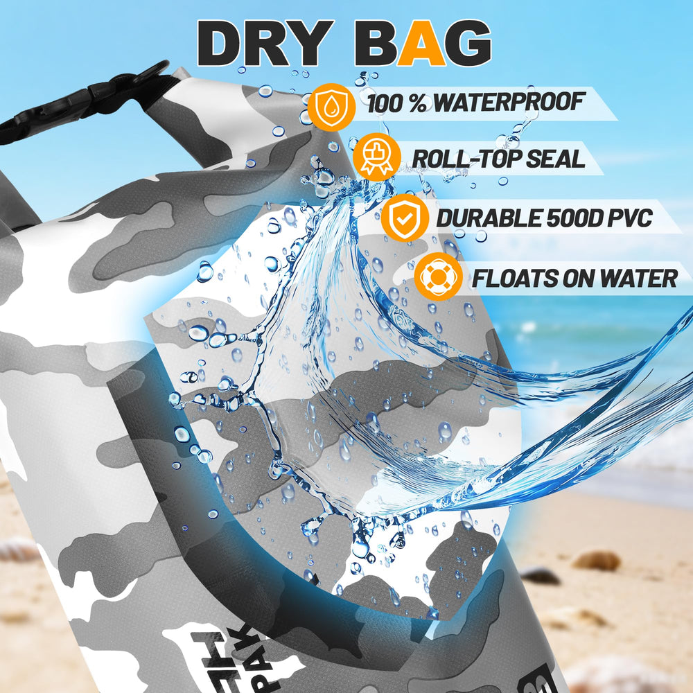OSAH DRYPAK open with clothes and gear showing organized dry storage benefit