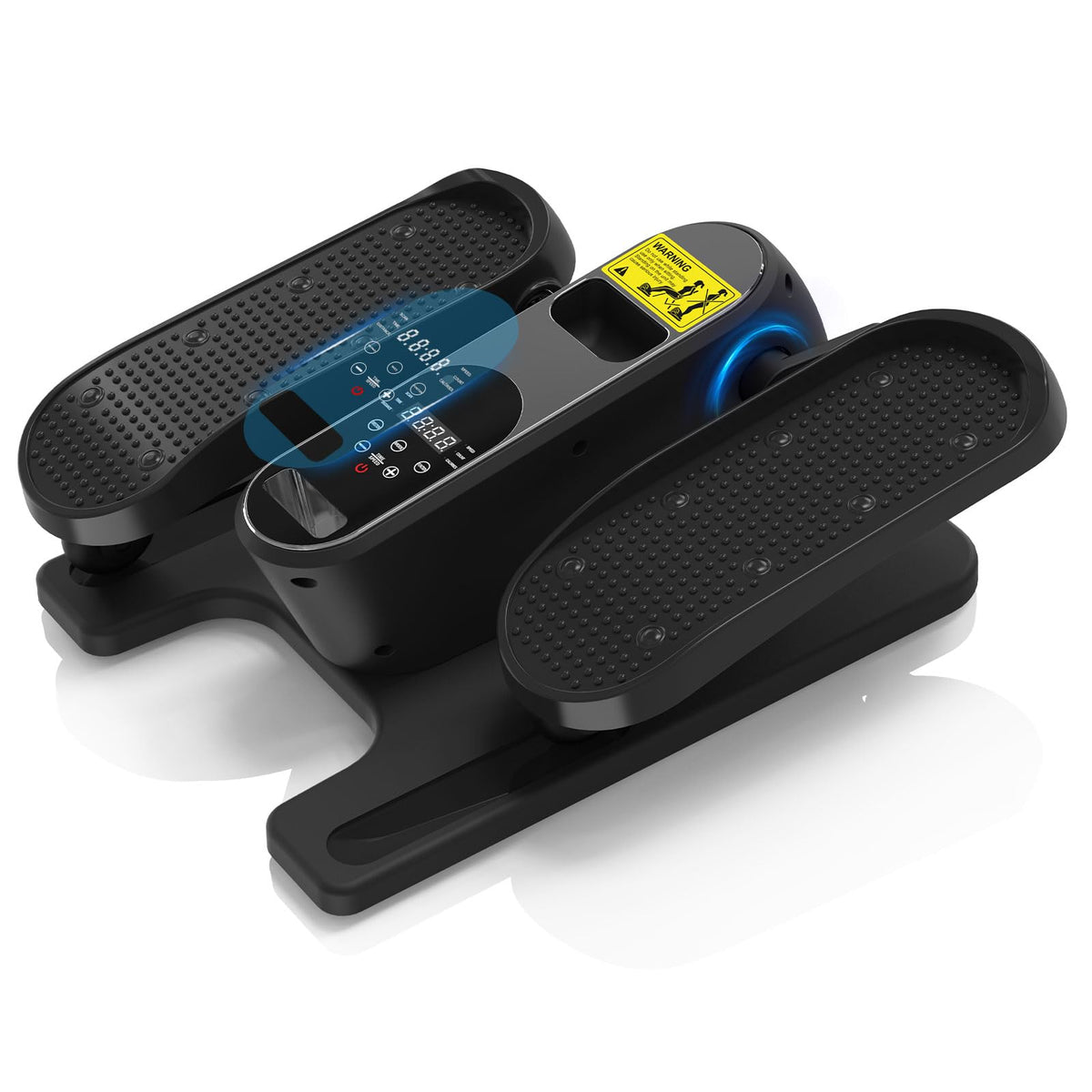 OSCILLATING SLIM front view showing compact under-desk elliptical benefits small-space workouts