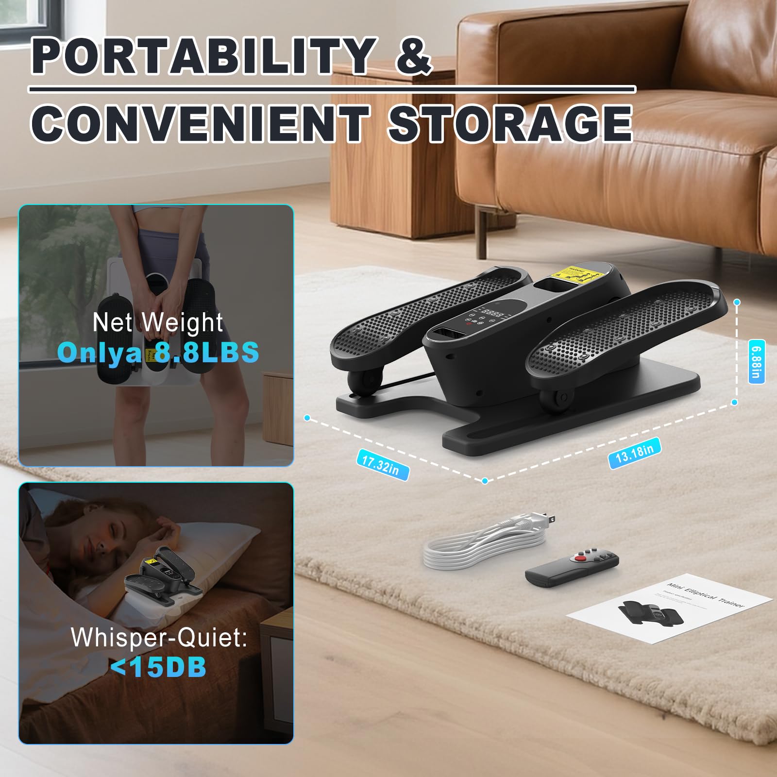 OSCILLATING SLIM packed in a car trunk highlighting portability and travel convenience