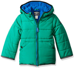 OSHKOSH B'GOSH jacket front view showing hood and pockets for warmth