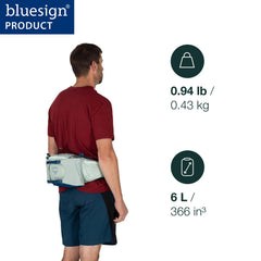 Osprey Talon 6L back and BioStretch hipbelt providing stable carry
