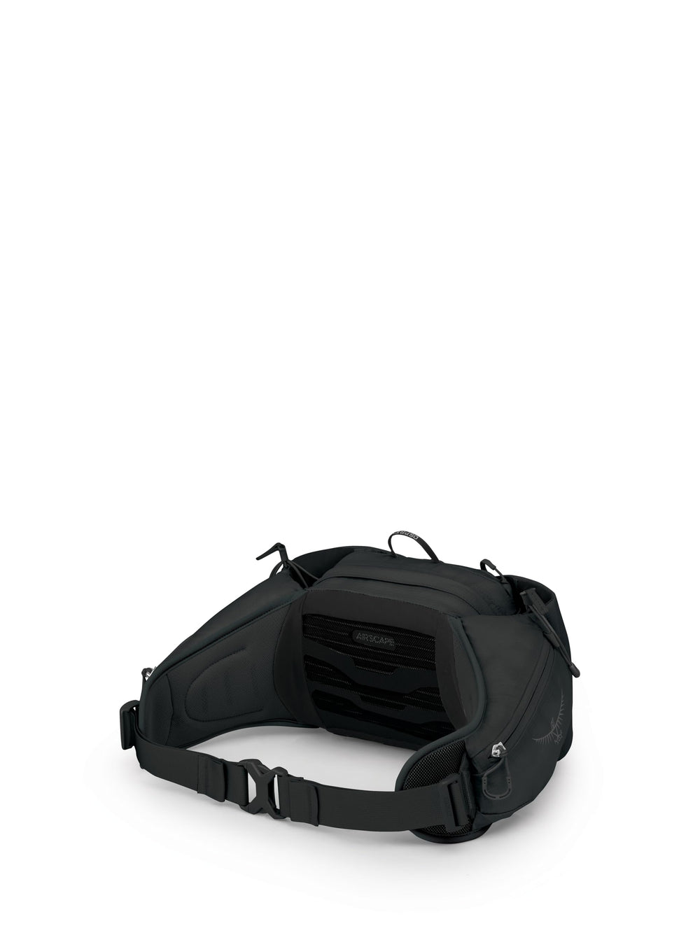 Osprey Talon 6L recycled fabric label highlighting durable eco materials