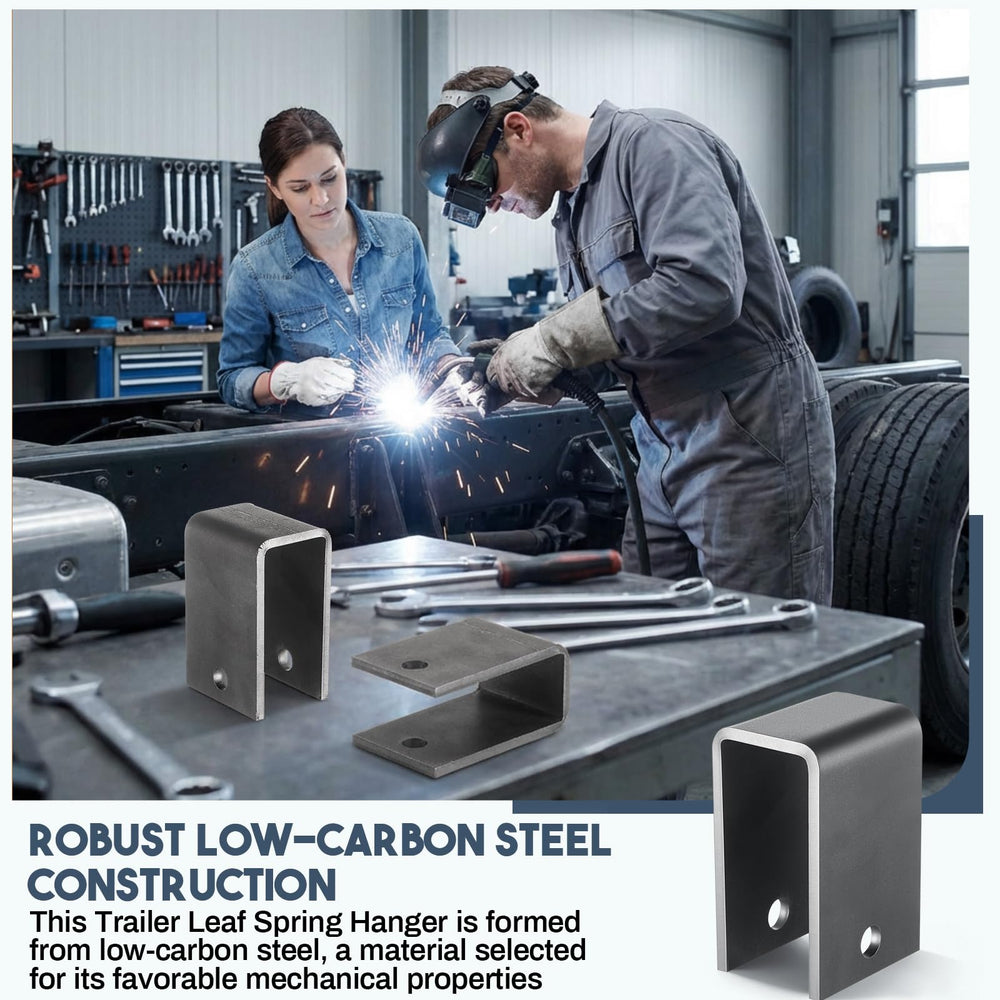 Otoolling hanger installed on trailer axle illustrating correct alignment benefit