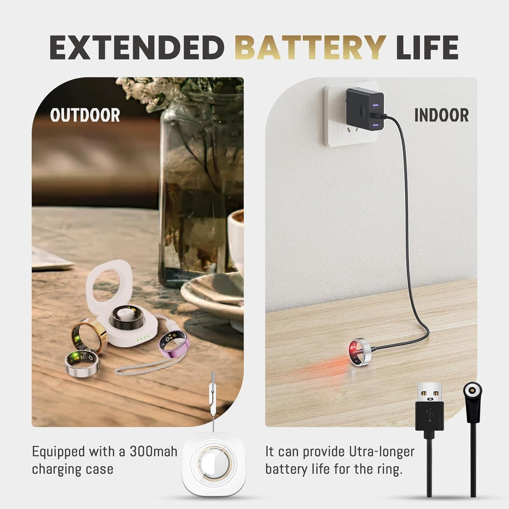 Oucscru charging case open displaying 300mAh battery for on-the-go power
