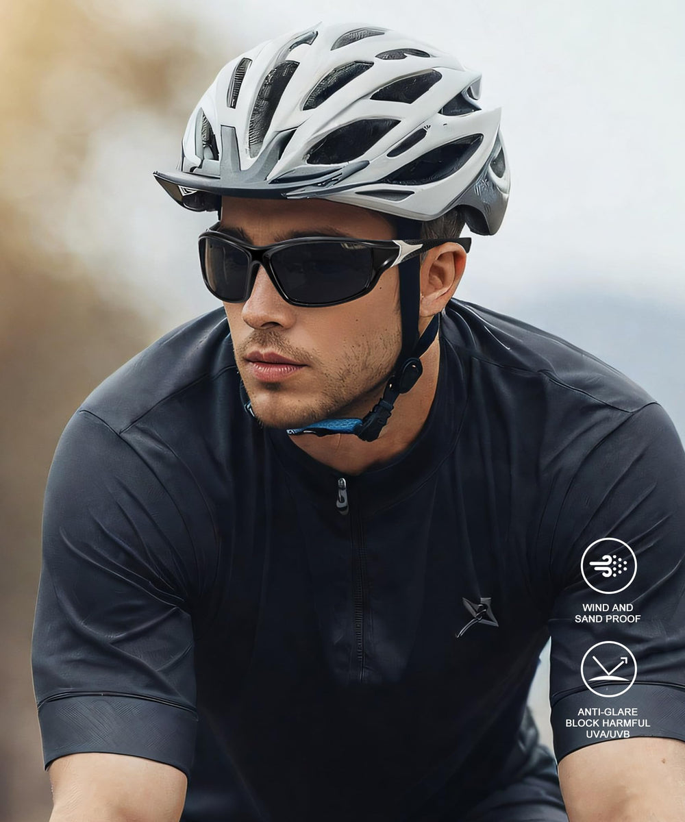 OUKEMAX sunglasses worn by runner demonstrating reduced glare and clearer sight