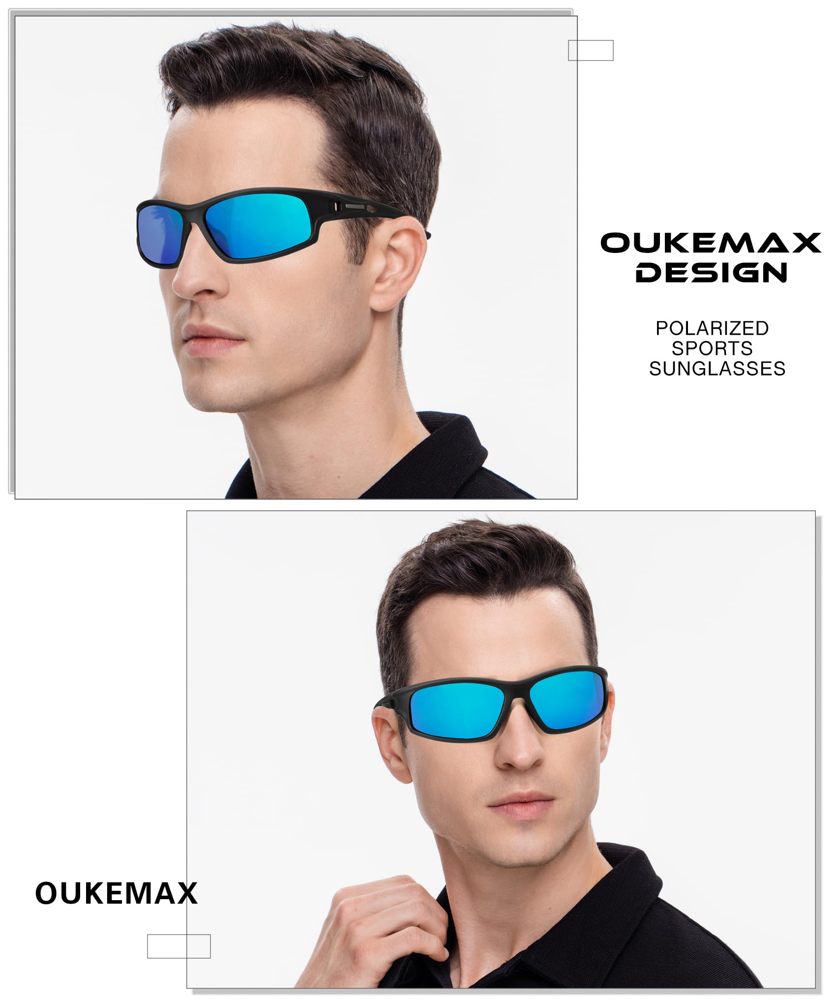 OUKEMAX side profile highlighting lightweight frame and secure temple tips