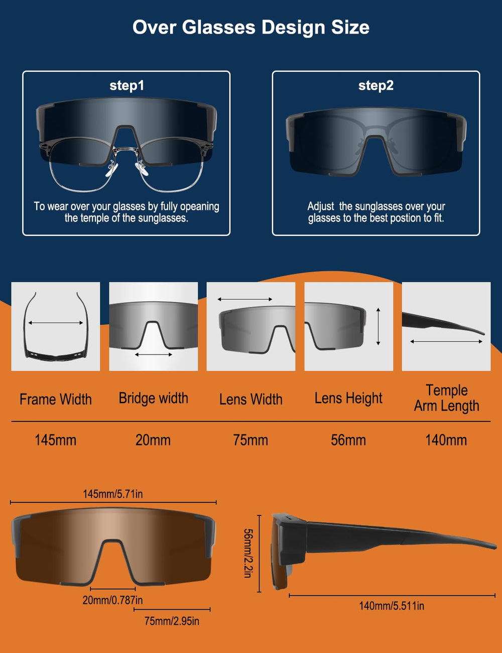 OULAIQI sunglasses in use while driving enhancing road visibility