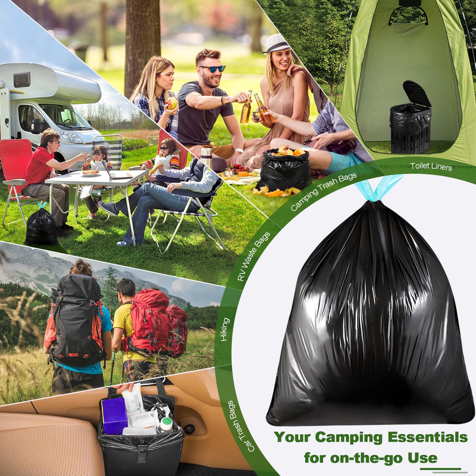 OUMEE opaque black bag outdoors providing privacy and low-odor benefit