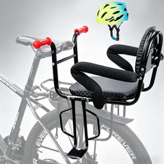 OUSEXI front view of rear bike seat showing stable frame and comfortable seating
