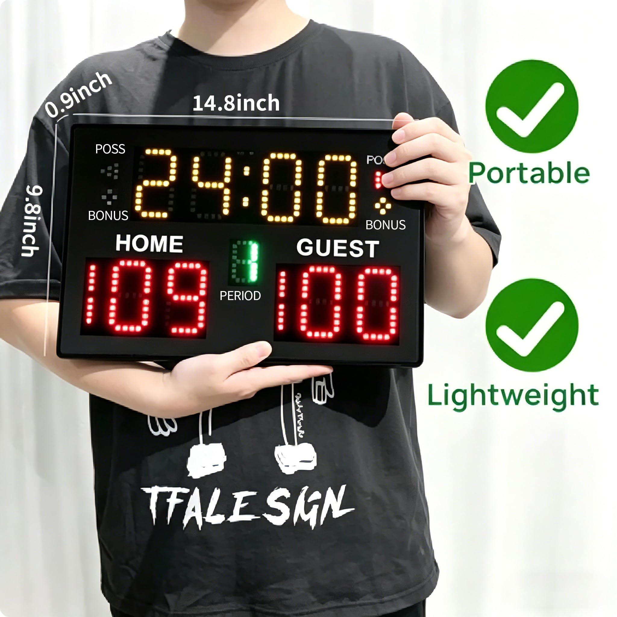 Ousmile LED display close-up highlighting high-brightness numbers for visibility