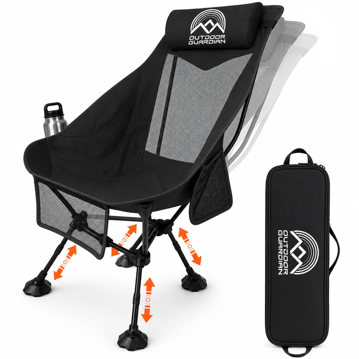 Outdoor Guardian front view high back chair showing supportive design and comfort