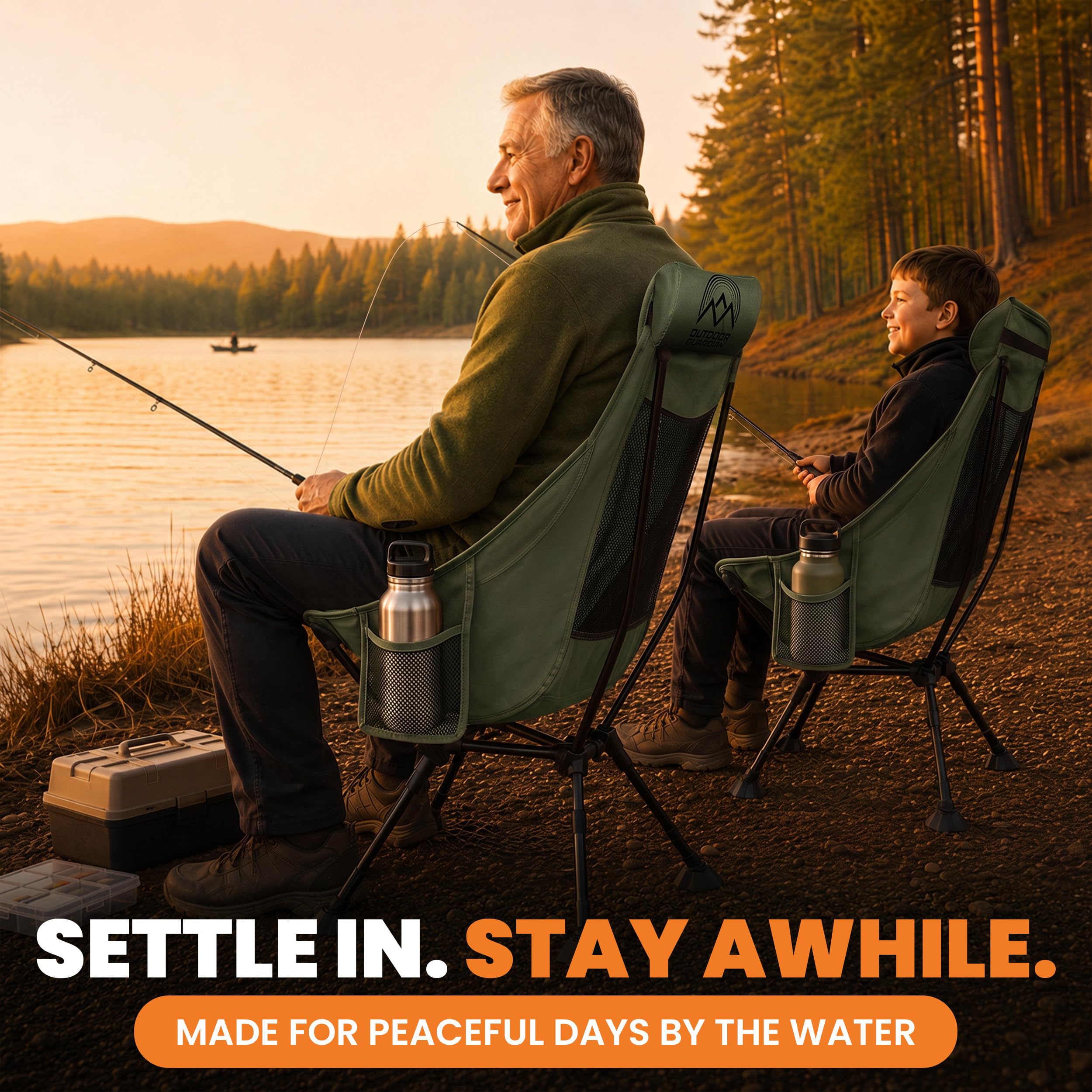 Outdoor Guardian storage pockets and cupholder keeping essentials handy