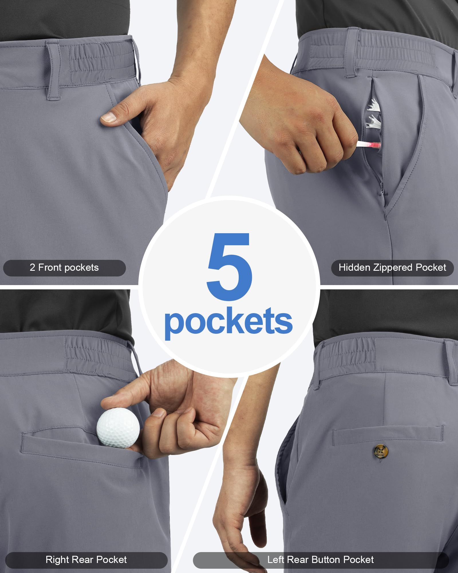 Outdoor Ventures shorts beside measuring ruler showing 11-inch inseam for accurate sizing