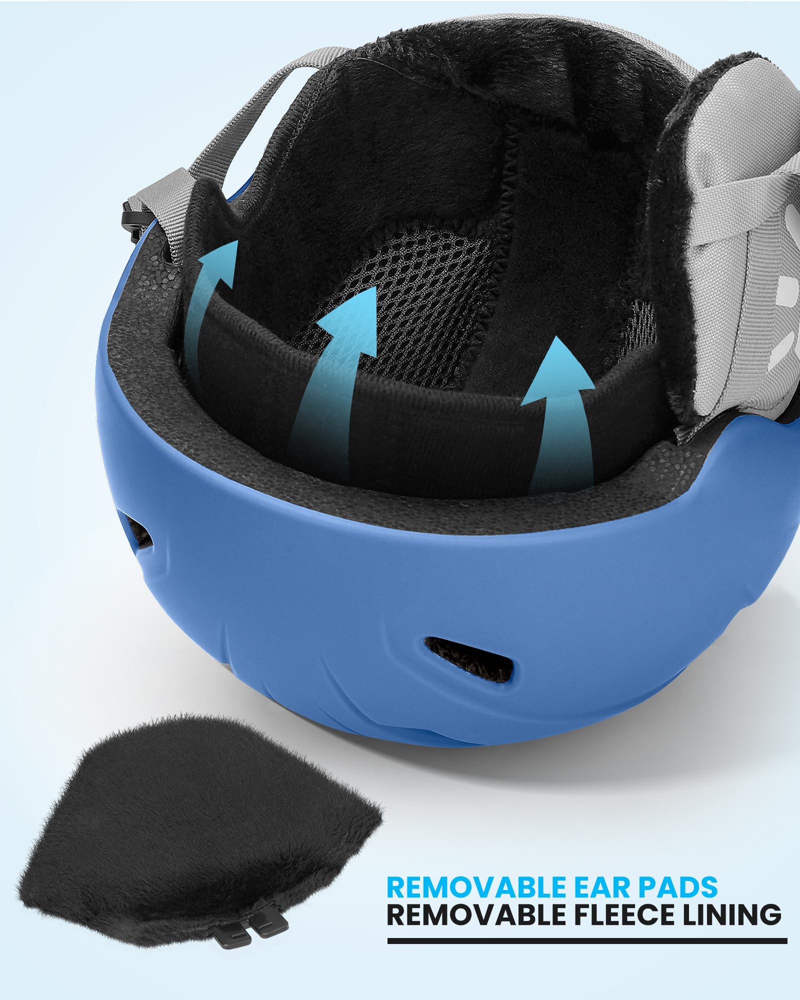 OutdoorMaster Anoa removable plush liner shown for easy cleaning and custom fit