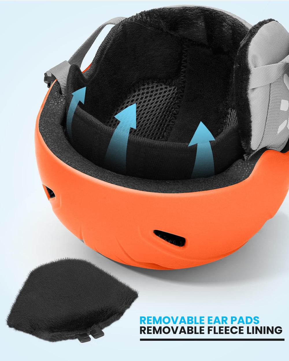 OutdoorMaster size comparison with child gloves illustrating compact travel-friendly scale