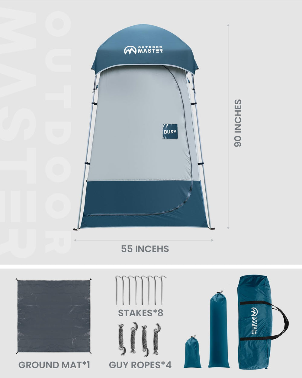 OutdoorMaster tent on sandy beach providing private changing shelter for outdoor convenience benefit