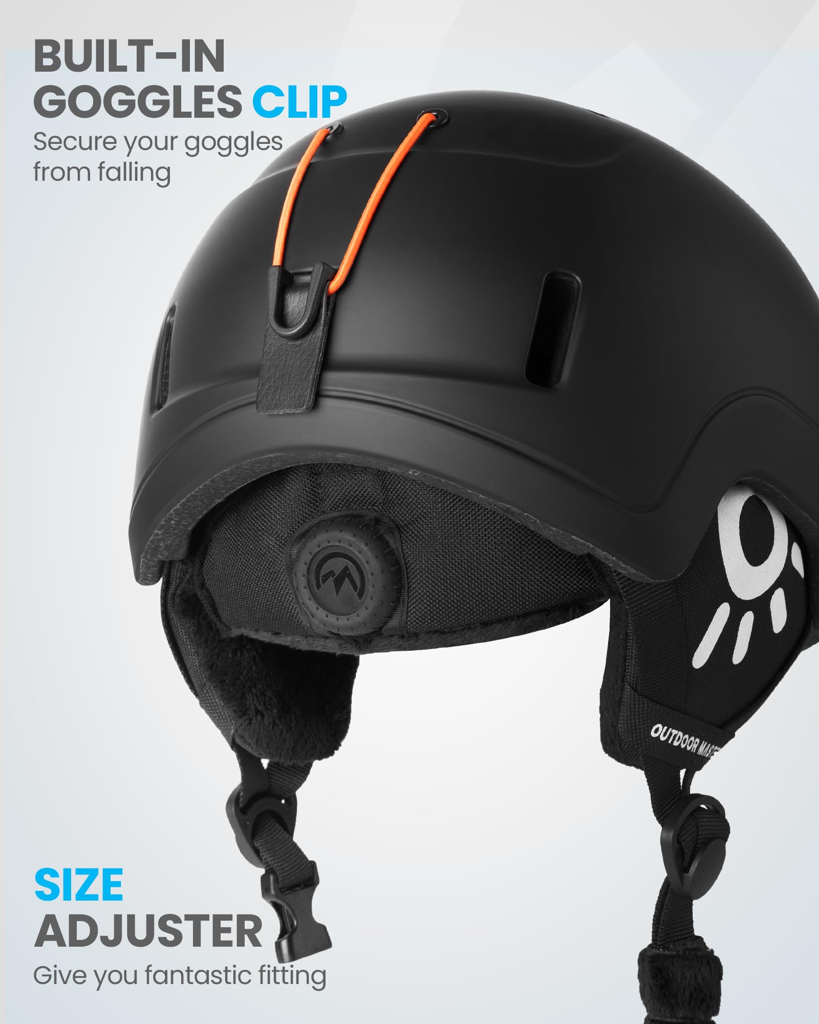 OutdoorMaster plush earmuffs and removable fleece liners for warm comfort