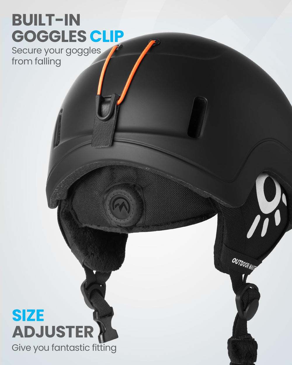 OutdoorMaster plush earmuffs and removable fleece liners for warm comfort