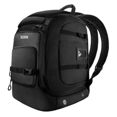 OutdoorMaster front view of boot bag showing compartments and durable shell for protection