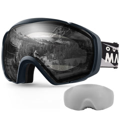 OutdoorMaster front view of goggles showing full-frame protection and clear field of vision
