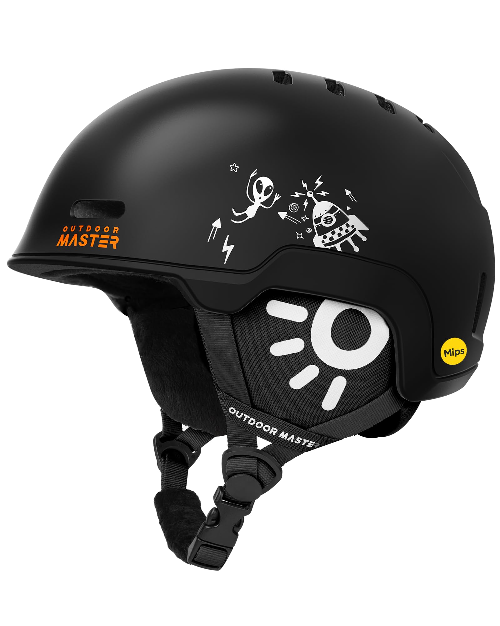 OutdoorMaster front view showing helmet fit and protective shell benefit