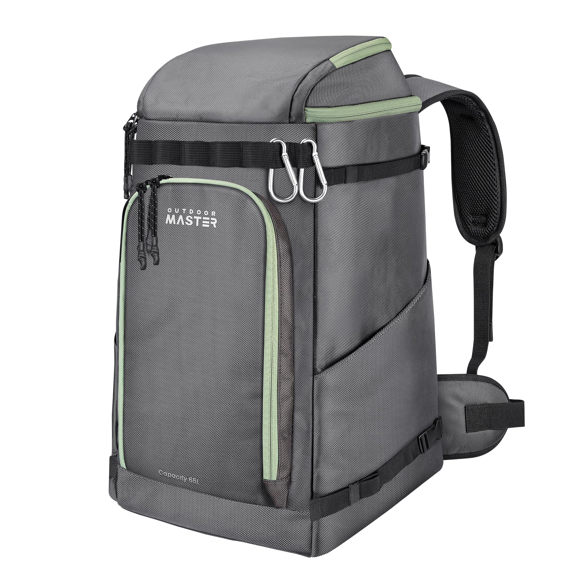OutdoorMaster front view packed showing organized storage and quick access