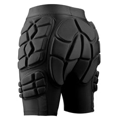 OutdoorMaster front view of padded shorts showing full protection and slim fit
