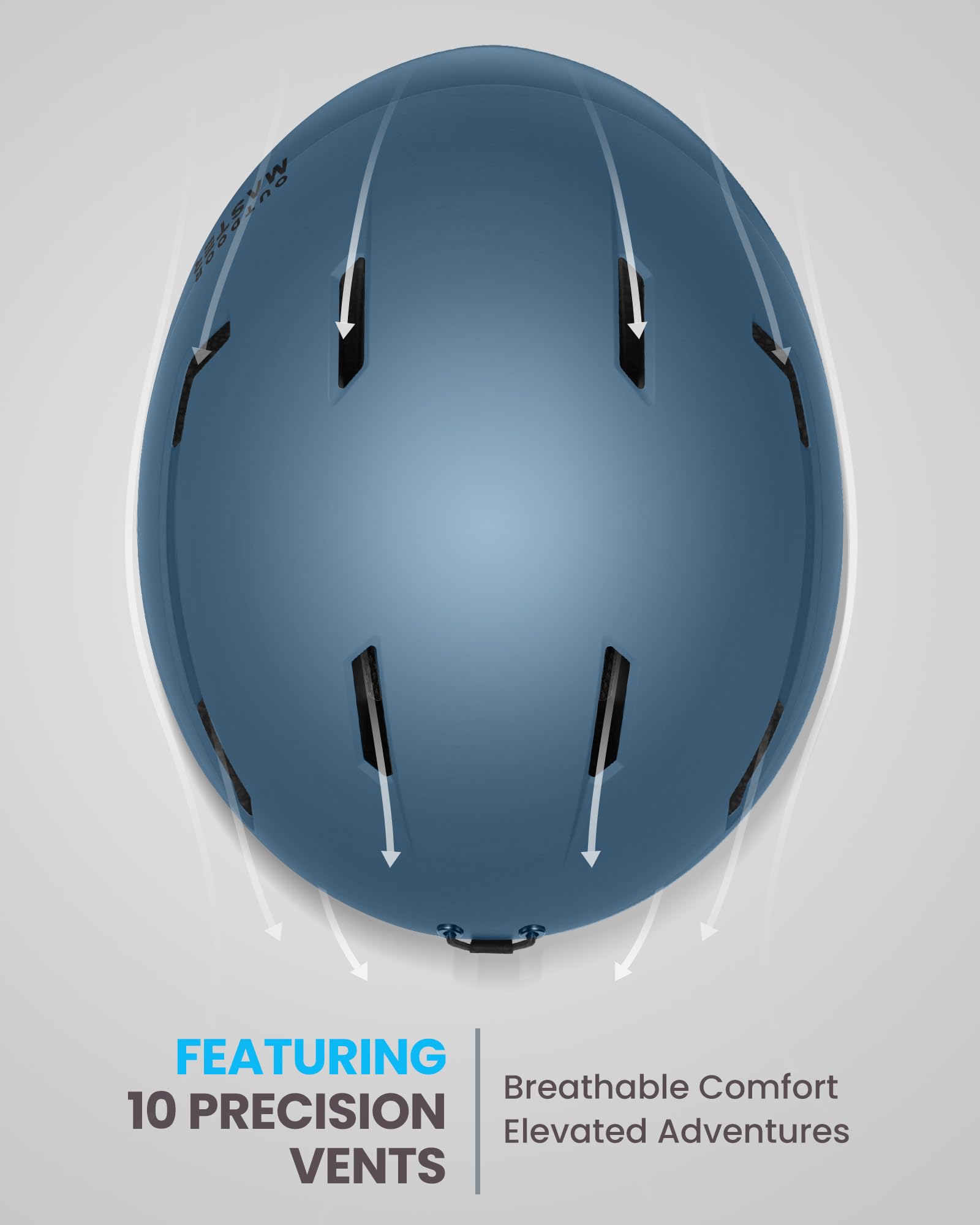 OutdoorMaster goggles front lens showing anti-fog design and wide field of view for clearer sight