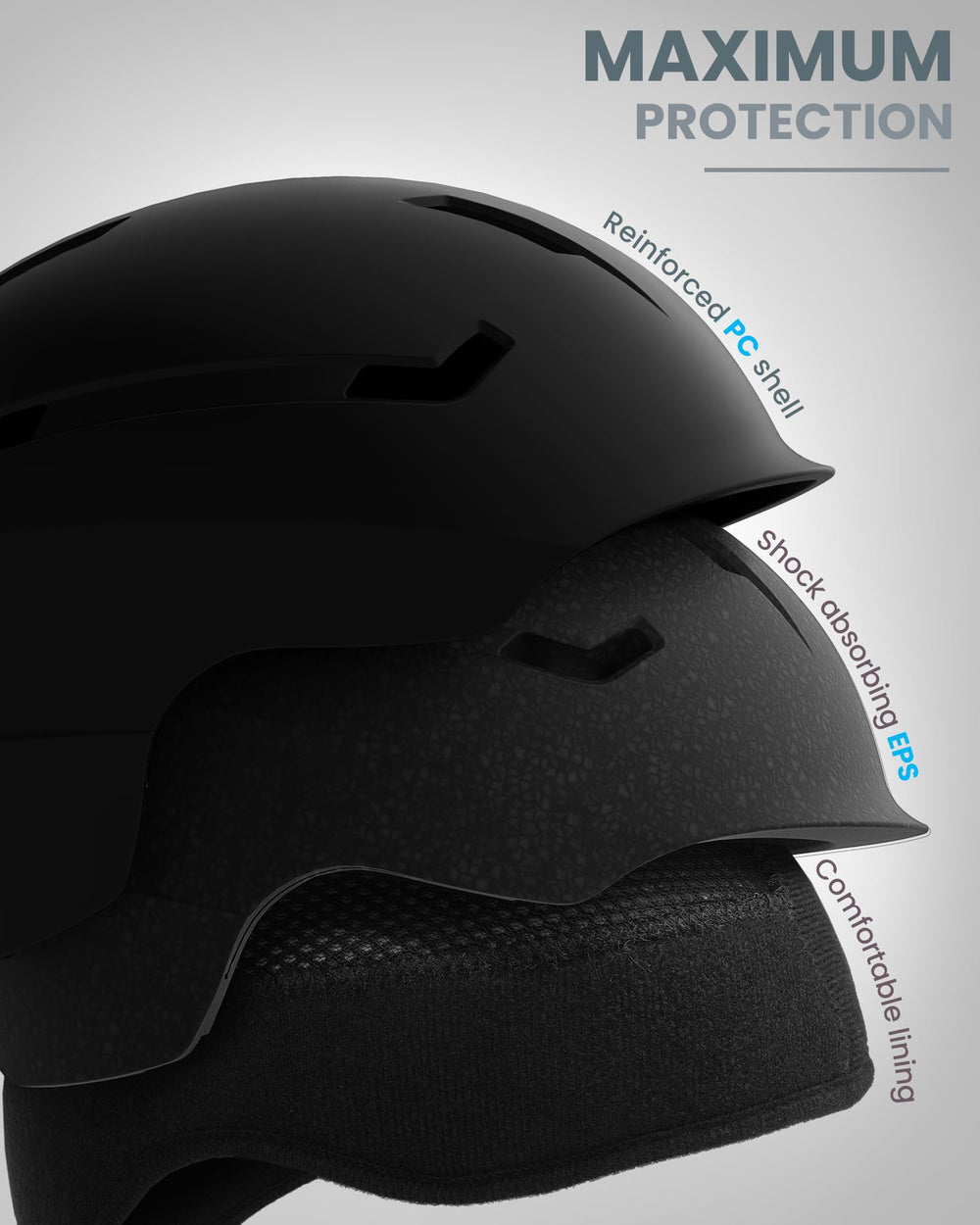 OutdoorMaster goggle front lens with anti-fog clarity for better vision