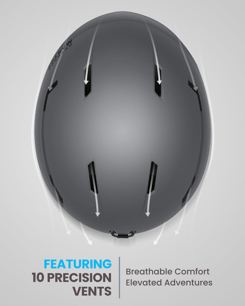 OutdoorMaster goggle lens detail with anti-fog surface for clearer vision