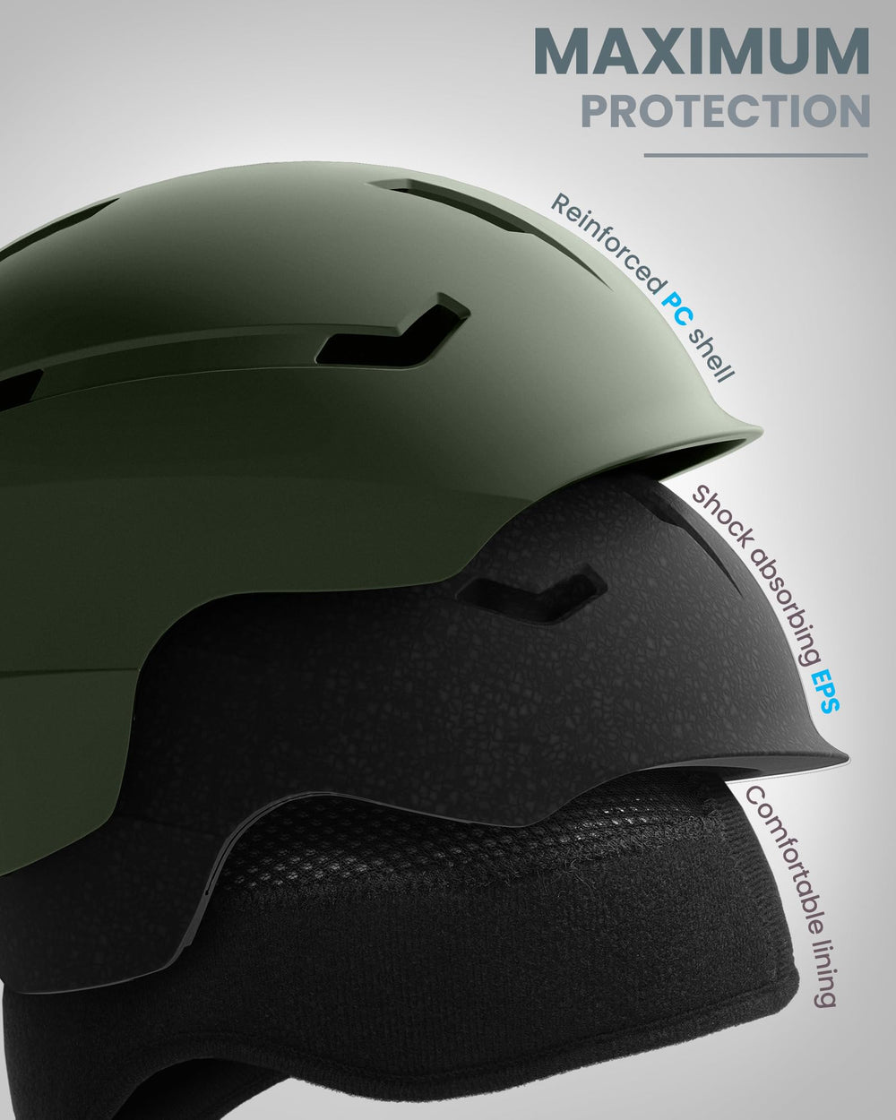 OutdoorMaster goggles lens closeup highlighting anti-fog clarity benefit