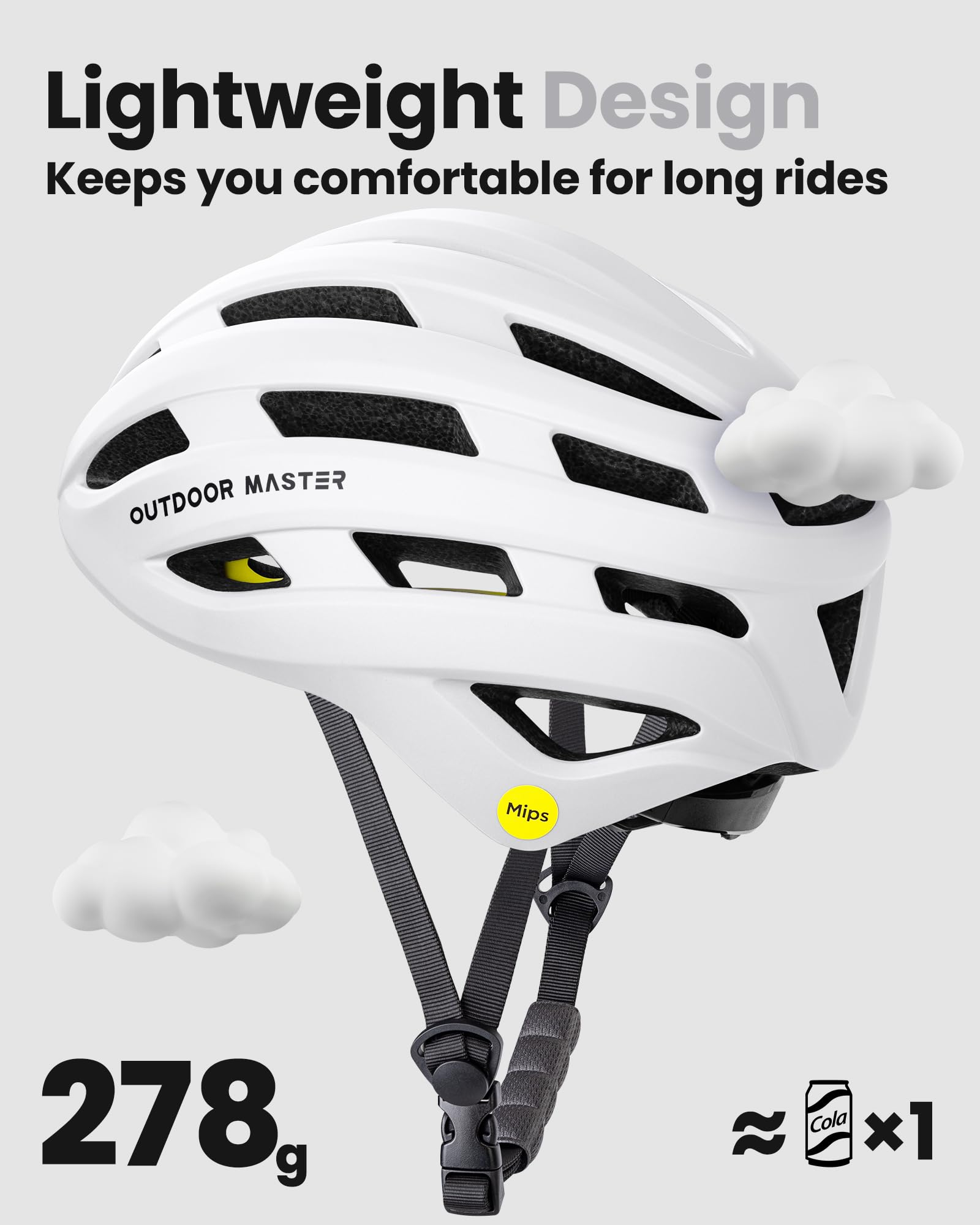 OutdoorMaster helmet MIPS close-up showing inner slip-layer and rotational protection benefit