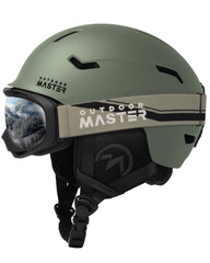 OutdoorMaster helmet front profile showing sturdy shell and fit benefit