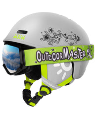 OutdoorMaster helmet front view showing sturdy shell and safety benefit
