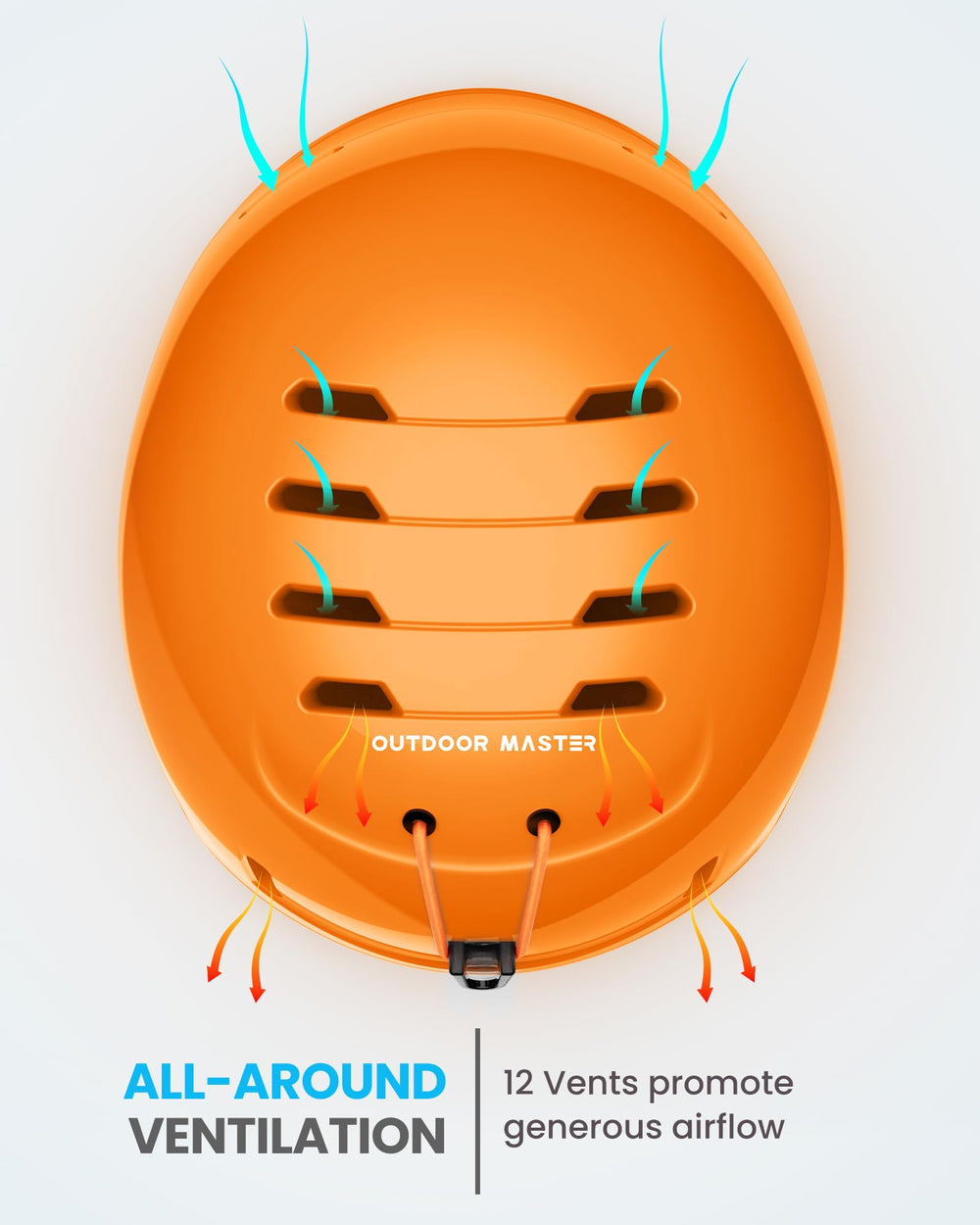 OutdoorMaster helmet interior EPS foam liner close-up for impact absorption benefit