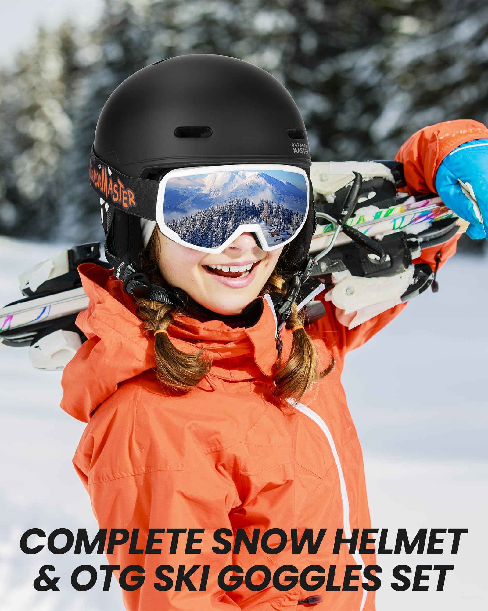 OutdoorMaster helmet internal EPS foam and removable fleece lining for comfort