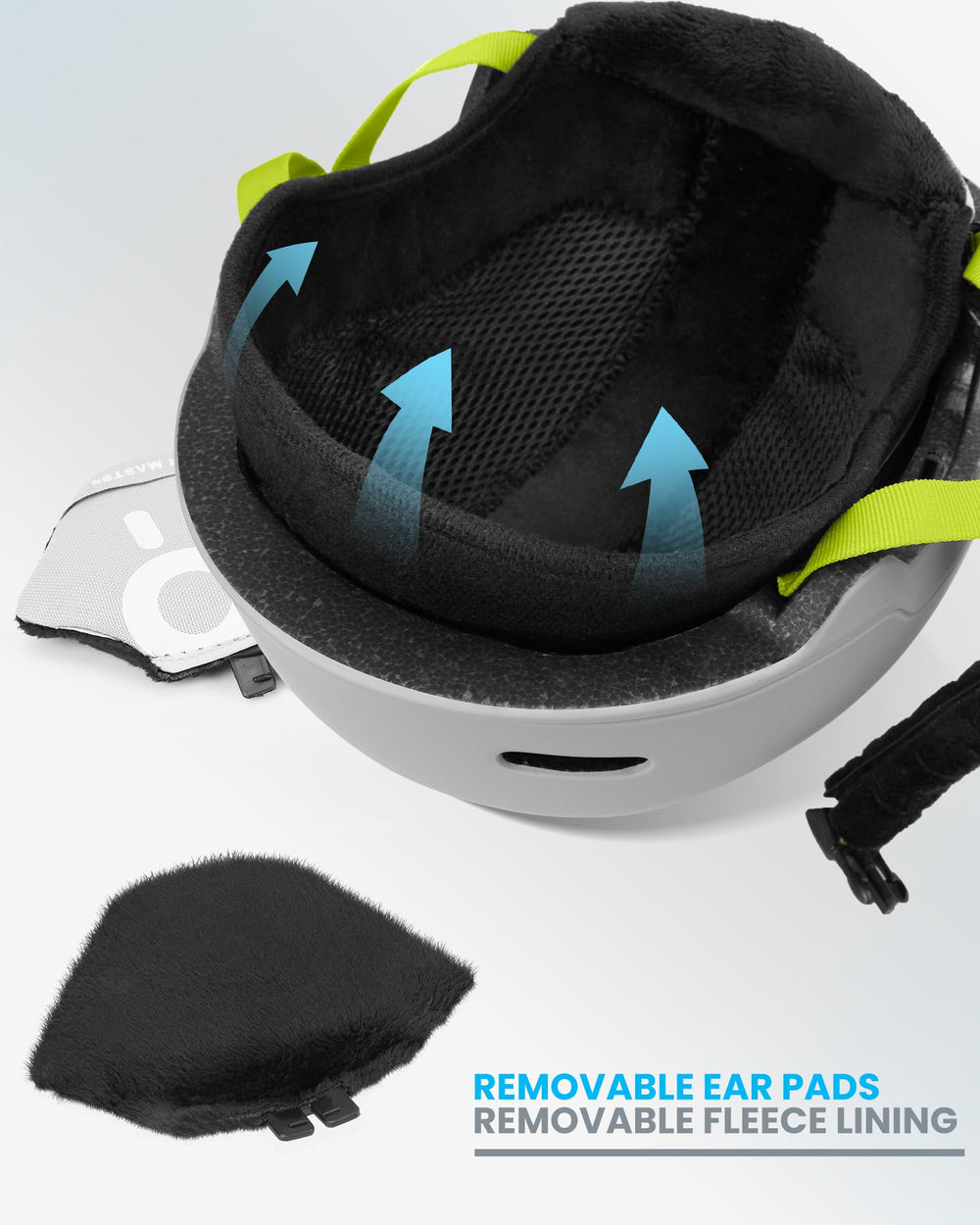 OutdoorMaster helmet lined interior with removable fleece for warmth benefit
