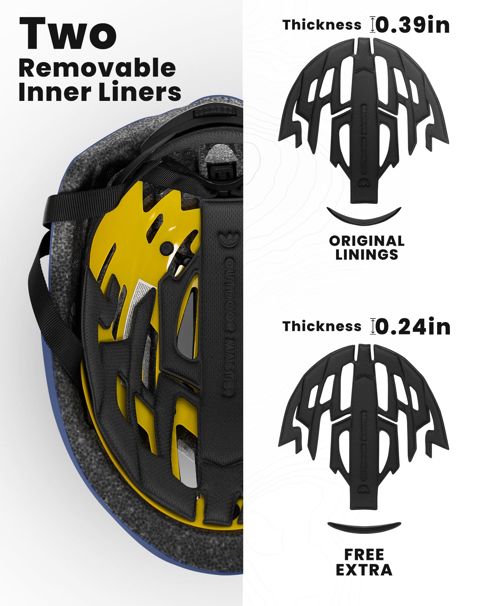 OutdoorMaster helmet interior showing MIPS liner for improved rotational force management