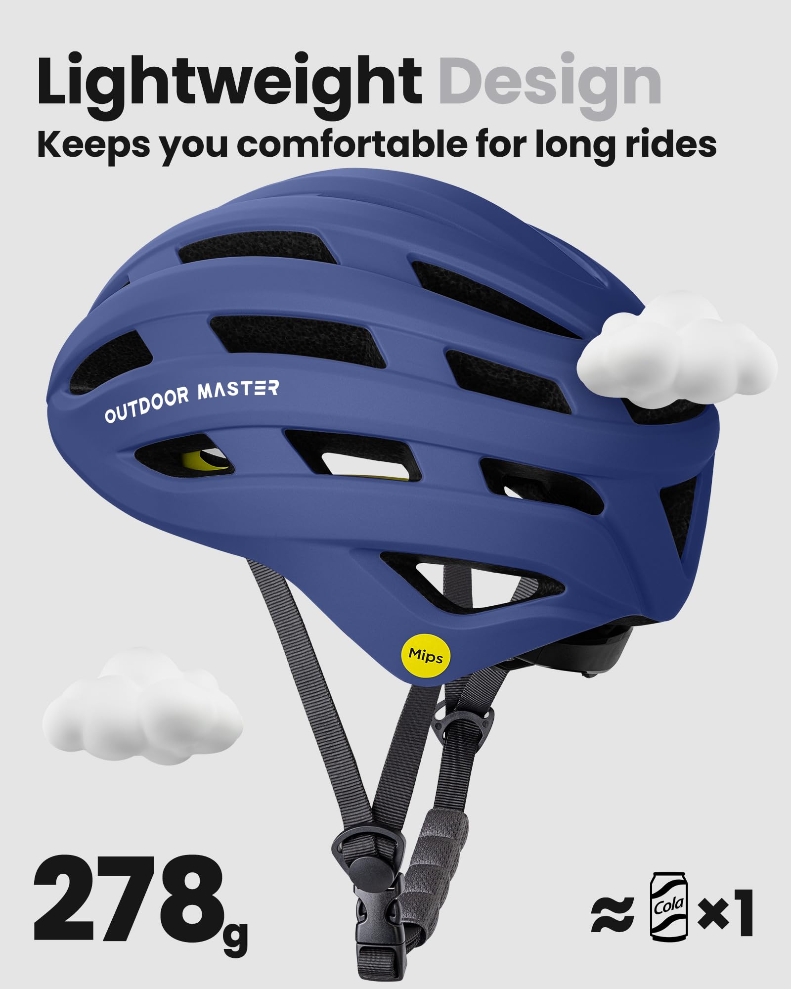 OutdoorMaster helmet with two removable liners displayed for custom comfort and cleaning