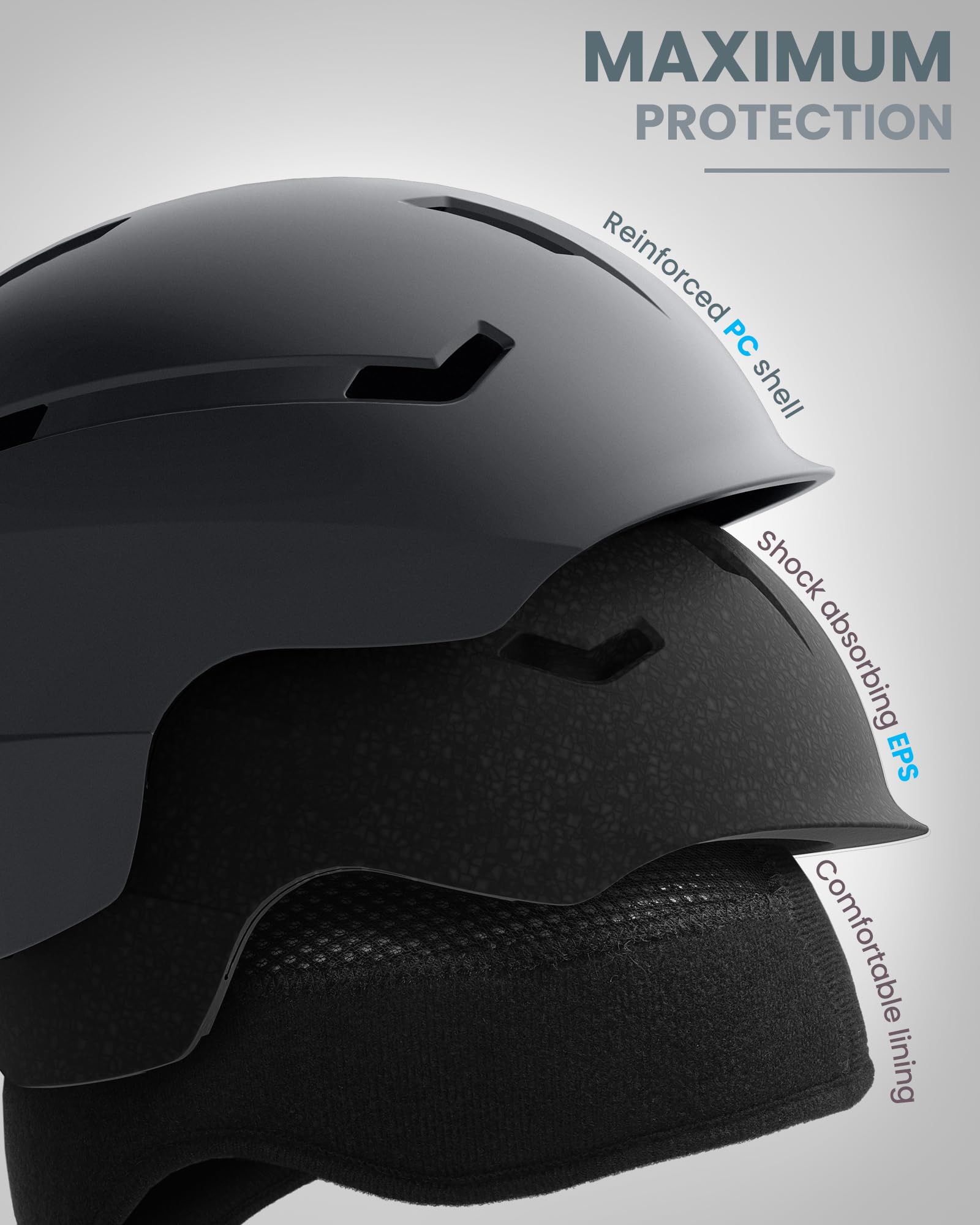 OutdoorMaster helmet side vents close-up highlighting airflow and cooling benefit