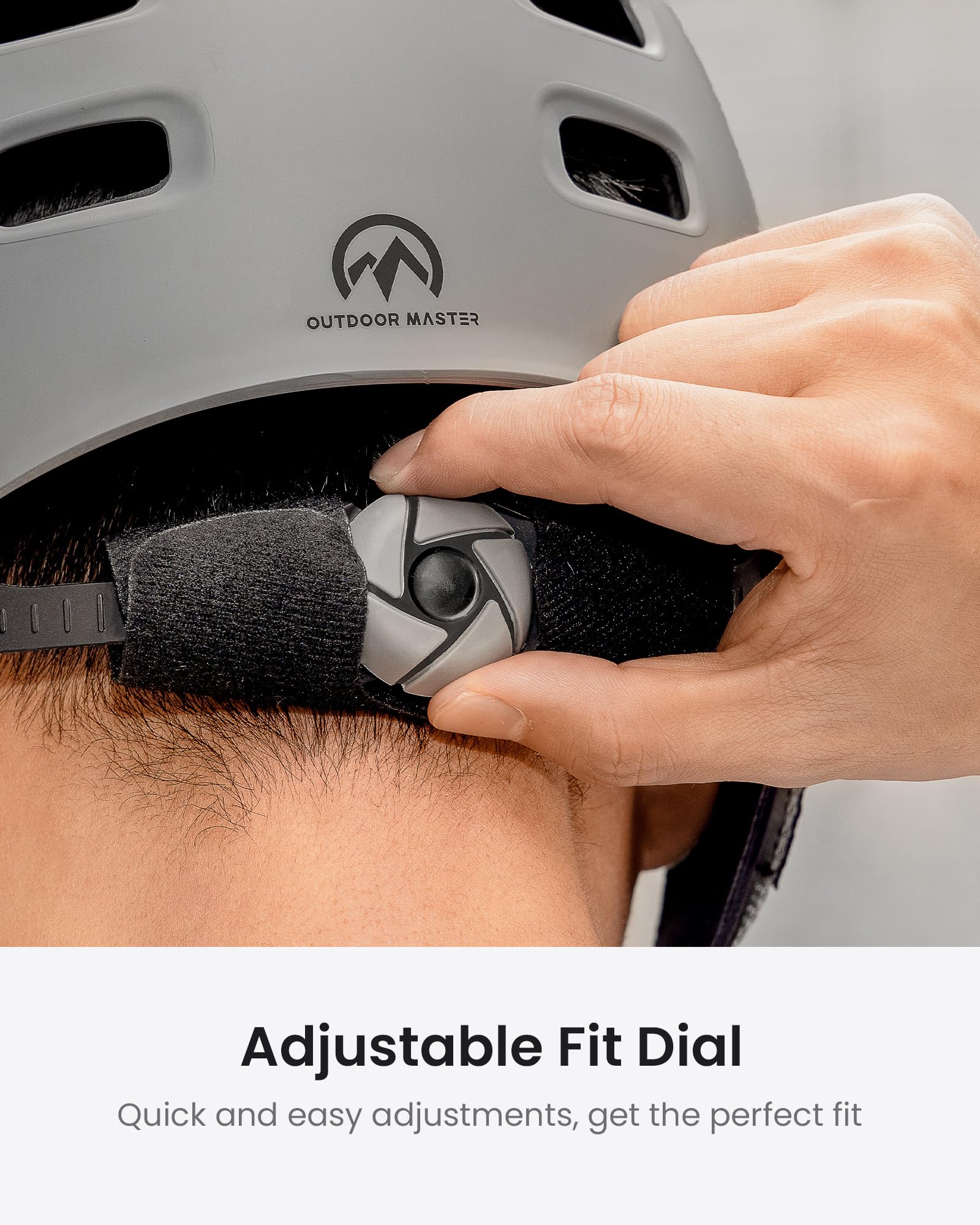 OutdoorMaster helmet liner close-up showing quick-dry EVA comfort