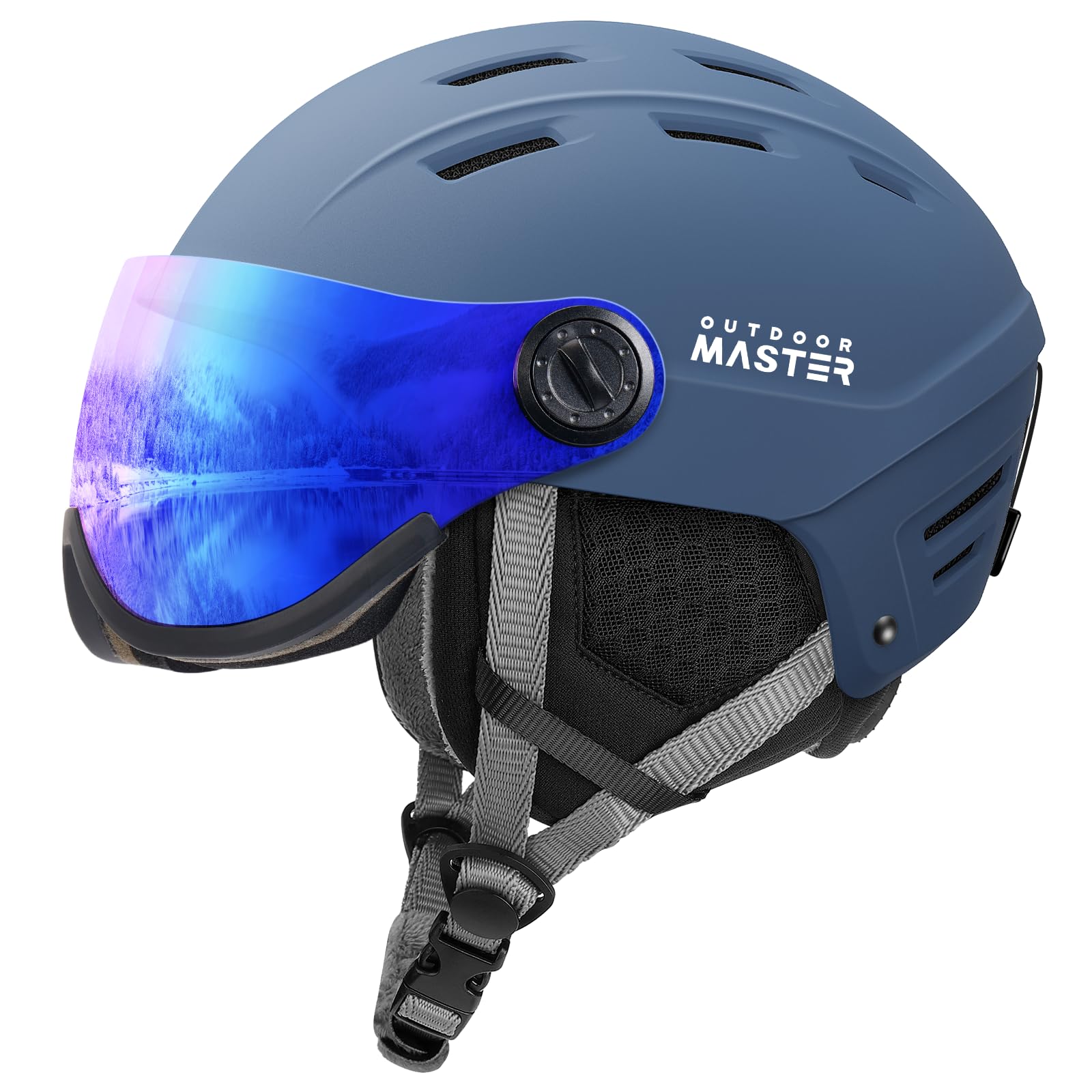 OutdoorMaster Kelvin II front profile showing sleek shell and visor for enhanced protection